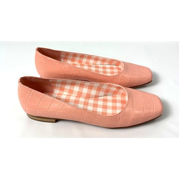 NWOB Coucou Suzette X Bocage Pink Embossed Ballet Flats Size 38 - Picture 1 of 10